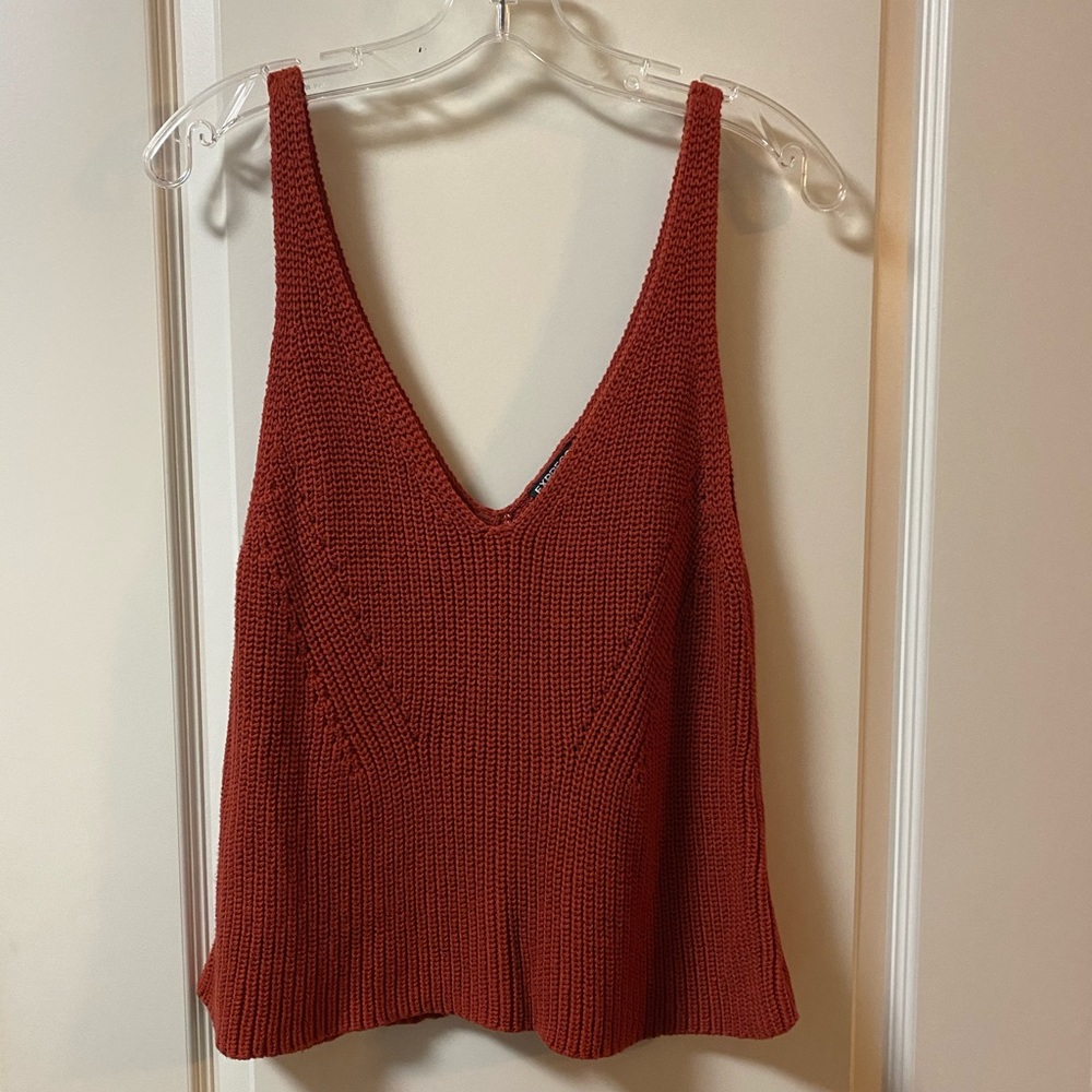 Woven Sweater Tank Top